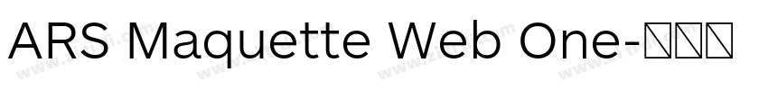 ARS Maquette Web One字体转换 ARS Maquette Web One字体转换